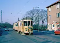 København / Kopenhagen Københavns Sporveje SL 5 (Tw 508 + Bw 15xx) København S, Sundbyøster, Backersvej / Persiensvej am 6. November 1969. - Scan eines Farbnegativs. Film: Kodak Kodacolor X.