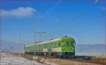 SŽ 711-016 fährt durch Cirkovce-Polje Richtung Murska Sobota. /18.12.2018