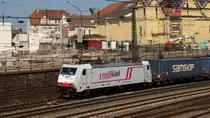 25. Juli 2018 in Offenburg. 186 902-3 verlässt gerade den Bahnhof gen Süden. 