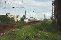 403 016  Siegburg  rollt am 27.05.07 als ICE506 von Basel SBB �ber Hagen nach Dortmund. Aufgenommen bei K�ln-Kalk-West.