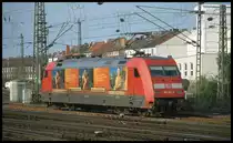 101105 Kinderlok rangiert hier am 23.4.2001 um 17.46 Uhr im Rangiervorfeld des HBF Münster in Westfalen.