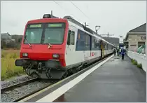 Ein SBB RABe 560 (NPZ) wartet in Delle auf die Rückfahrt nach Biel/Bienne 

23. Nov. 2007
