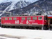 Ein Alte Dame ....  60 Jahre - 6 millionen km  fur die E-Lok Ge 6-6 II 702. Bf. Samedan, 17-01-2019
