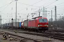 Siemens Vectron der DB 193 313-4 durchfährt den badischen Bahnhof. Die Aufnahme stammt vom 24.01.2019.