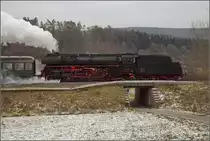 Adventsfahrt der EFZ mit 01 519. Immendingen, Dezember 2018.