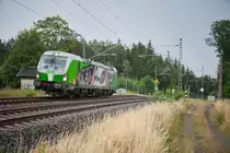 193 219  Stille Nacht, Heilige Nacht  als Lz bei Drochaus Richtung Hof, 12.07.2018