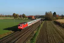 120 149 mit einem IC nach Amsterdam am 17.11.17 bei Achum.