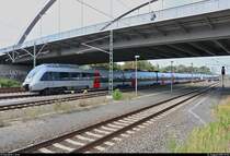 1442 809 und 1442 ??? (Bombardier Talent 2) von DB Regio Südost als RB 16152 (RB51) von Lutherstadt Wittenberg Hbf erreichen ihren Endbahnhof Dessau Hbf auf Gleis 6.
[1.8.2018 | 15:50 Uhr]