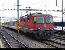 SBB - Lok Re 4/4  420 143-0 abgestellt in Delemont am 02.02.2019