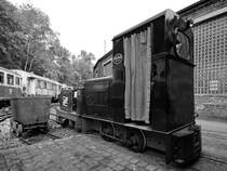 Die Feldbahndieselokomotive Deutz 38107 Mitte September 2018 im Eisenbahnmuseum Bochum-Dahlhausen.