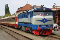 CSD T478 1002 fährt am 08.September 2018 in den Bahnhof Uherske Hradiste ein.