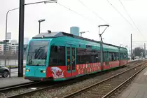 VGF Düwag R-Wagen 011 am 02.02.19 in Frankfurt am Main Uni Klinikum 