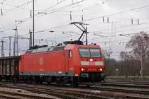 DB Lok 185 132-8 durchfährt den badischen Bahnhof. Die Aufnahme stammt vom 10.01.2019.