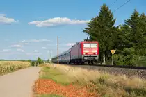 143 632 mit der S2 von Roth nach Altdorf bei Winkelhaid, 16.08.2018