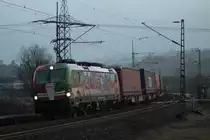 Ein echtes Highlight auf der NSS, aber leider aufgrund von Verspätung im allerletzten Licht des 07.02.2019. 193 640  Connected by Rail  war mit Aufliegern in Richtung Göttingen bei Friedland unterwegs.