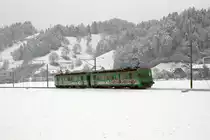MAKIES Lokzug 38020L Samstagern - Gettnau mit BDe 576 056-6  ELISI  und 576 057-4  JEANETTE  bei Willisau am 7. Februar 2019.
Foto: Walter Ruetsch 