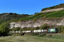 Aktuell für die Cargo-Sparte der Wiener Lokalbahn unterwegs ist der ELL Vectron 193 208. Am 29. September 2018 konnte ich besagte Lok mit ihrer auffälligen Seitenbeschriftung vor dem DGS 41157 von Rheinhausen nach Budapest Soroksar Terminal bei Himmelstadt im Maintal fotografieren.