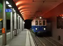 S'BLAUE BÄHNLI
Vom Regionalverkehr Bern Solothurn RBS
Impressionen der Sonderfahrt vom 8. Februar 2019.
Einfahrt in den Endbahnhof Bern auf Gleis 21.
Foto: Walter Ruetsch