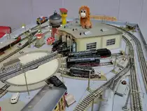 Nostalgische Märklin-H0-Anlage auf der  Internationalen Modellbahn- und Modellbau-Ausstellung 2018  in Straelen, 10.6.2018