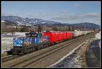 1063 039 mit Güterzug zwischen Fentsch St.Lorenzen und Knittelfeld am 4.02.2019