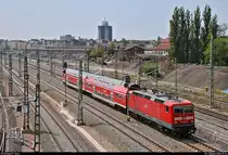 143 963-7 der S-Bahn Mitteldeutschland (DB Regio Südost) als S 37917 (S9) von Halle(Saale)Hbf nach Eilenburg passiert die Zugbildungsanlage (ZBA) Halle (Saale).
Aufgenommen von der Berliner Brücke.
Es handelt sich um einen Ersatzzug, der für einen gewöhnlichen BR 1442 (Bombardier Talent 2) einsprang.
[3.8.2018 | 13:34 Uhr]