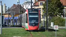 Freiburg im Breisgau - Straßenbahn CAF Urbos 310 - Aufgenommen am 28.09.2018 