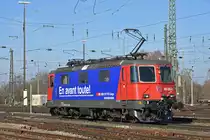 Re 420 280-0 durchfährt den badischen Bahnhof. Die Aufnahme stammt vom 05.02.2019.