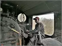 Eritrean Railways. Blick in den Führerstand der 442.56. (17.01.2019)