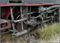 Eritrean Railways. Trotz grosser Trockenheit entfachte die 442.56 nur gelegntlich einen kleinen Flurbrand. (17.01.2019)
