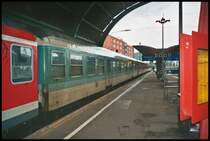 N-Wagen in Mintgr�n/Lichtgrau. Eingereiht im RE13  Maas-Wupper-Express  von Hagen nach Hamm (Westf). Aufgenommen am Morgen des 27.05.07