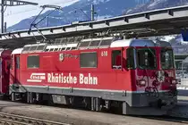 RhB, Ge 4/4II, 618, 09.02.2019, Landquart



