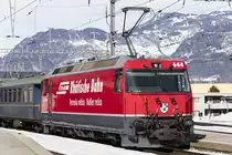 RhB, Ge 4/4III, 644, 09.02.2019, Thusis