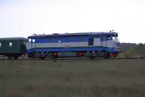 CSD T478 1002 am 15.September 2018 mit dem Os 24525 (Lednice - Breclav) zwischen Lednice Rybniky und Charvatska Nova Ves beim Strecken-Km 5,9.
