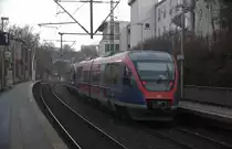 Ein Nachschuss von Zwei Euregiobahn (RB20) kommen aus Aachen-Hbf nach Alsdorf und hielten in Aachen-Schanz und fuhren in Richtung Aachen-West,Laurensberg,Richterich,Kohlscheid,Herzogenrath. 
Aufgenommen vom Bahnsteig von Aachen-Schanz. 
Am Kalten Morgen vom 12.2.2019.