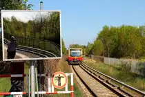 S-Bahn j.w.d, im Jrünen- ganz weit draußen, im Grünen.
Neuenhagen am 21.04.2018.
