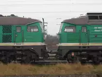 V300 001 und V300 002,von Starkenberger Baustoffwerke,hatten sich,am 02.Februar 2019,in Bergen/Rügen ganz toll lieb.