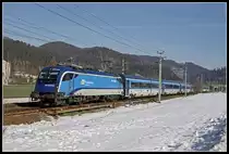 1216 237 mit RJ71 bei Kindberg am 7.02.2019.