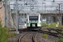Am 26.07.2017 erreicht ein Pendolino der finnischen Bahn den Bahnhof Pasila, der zweite große Bahnhof in Helsinki neben dem Hauptbahnhof.
