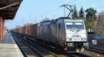 METRANS Rail s.r.o. mit  386 022-8  [NVR-Number: 91 54 7386 022-8 CZ-MT] und Containerzug aus Polen am 14.02.19 Berlin-Hirschgarten.