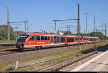 642 166-2 und 642 ??? (Siemens Desiro Classic) der Elbe-Saale-Bahn (DB Regio Südost) als Tfzf durchfahren Magdeburg Hbf in südlicher Richtung.
[7.8.2018 | 9:52 Uhr]