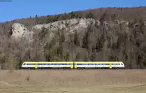 612 104-9 als RE 22310 (Ulm Hbf-Donaueschingen) bei Fridingen 15.2.19