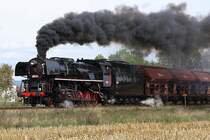CSD 556 0506 (CD 90 54 5560 506-3) vor dem Pn 54783 (Vyhybna Nemanice II - Borsov nad Vltavou) am 22.September 2018 bei Borsov nad Vltavou.
