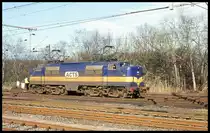 ACTS 1254 kommt hier aus den Niederlanden am 10.3.2002 im Grenzbahnhof Bad Bentheim an, um von dort einen Güterzug abzuholen.