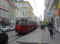 Wien Wiener Linien SL 5 (c4 1360 + E1 4540) VII, Neubau, Kaiserstraße / Westbahnstraße (Hst. Westbahnstraße / Kaiserstraße) am 12. Feber / Februar 2019. 