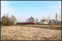 In den Bahnhof Werndorf zischt dieser 4744 mit 100 Sachen. 
21.02.2019