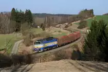 750 333 (CZ-CDC 92 54 2 750 333-7) mit Güterzug Mn82342 bei Sobinov am 09.04.2018 