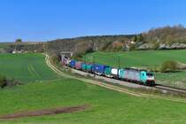 186 207 mit DGS 40679 am 18.04.2018 bei Edlhausen. 