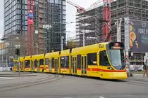 Be 6/10 Tango 181, auf der Linie 11, fährt zur Haltestelle am Bahnhof SBB. Die Aufnahme stammt vom 10.02.2019.