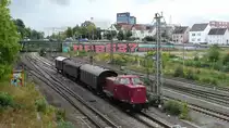 Eine  Br800  mit einem kurzen Sonderzug bei der Einfahrt in Ludwigsburg. Aufgenommen am 25.8.2018 16:24