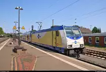 146 531-9  Seevetal-Maschen  der Metronom Eisenbahngesellschaft mbH als RE 82821 (RE2) nach Göttingen verlässt seinen Startbahnhof Uelzen auf Gleis 103.
[7.8.2018 | 13:12 Uhr]